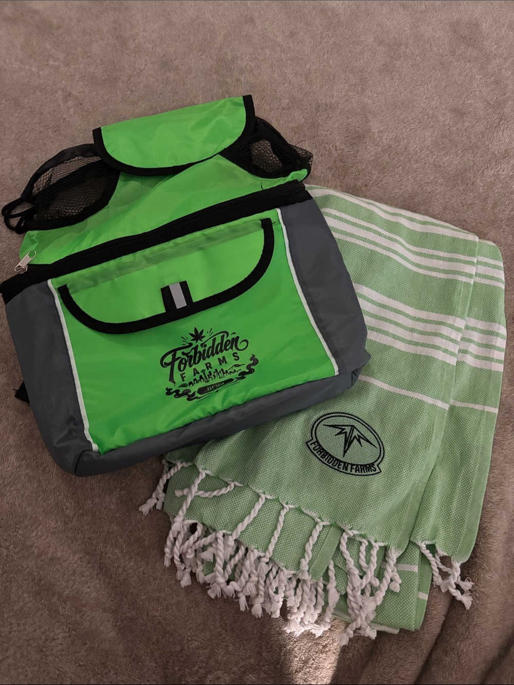 Lime Green Cooler Bag